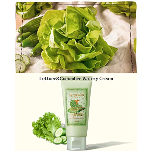 SkinFood Alface & Cucumber Cream aquoso 2,02 oz - resfriamento da pele e creme facial hidratante