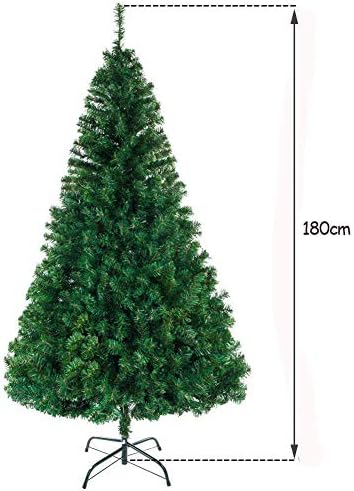 Árvore de Natal Artificial de Yumuo, 180 cm de 6fmas de Xmas Pine Tree Premium PVC Agulhas para o Festival