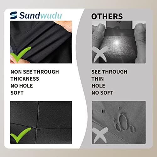 Leggings de Sundwudu para Mulheres Controle de Barriga - Cintura alta não Veja através de calças de ioga de