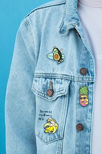 6 pinos de frutas de desenho animado fofos para crianças - pinos de esmalte para mochilas pinos engraçados para