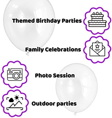 Balões de látex claros de 12 polegadas, balões transparentes de 100, balões de festa para chá de bebê,