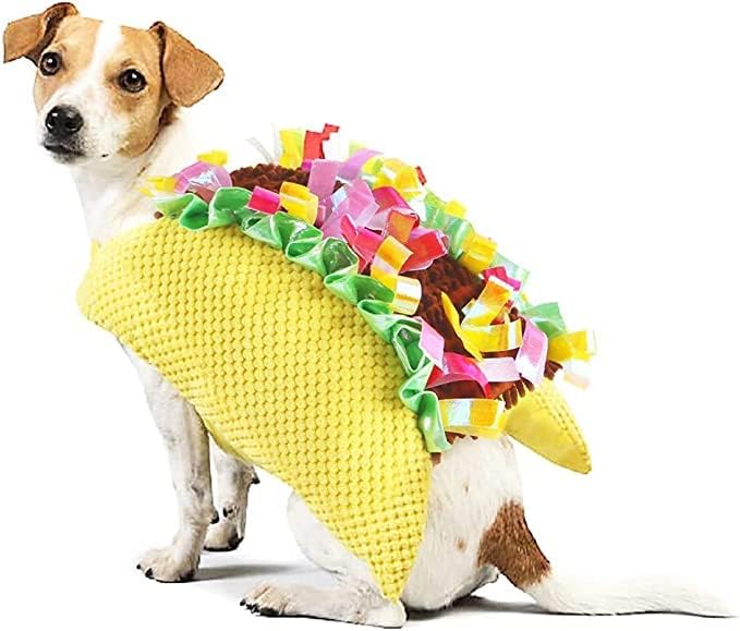 Fantasia de cães de taco de natal para cães, roupas engraçadas para animais de estimação figurinos