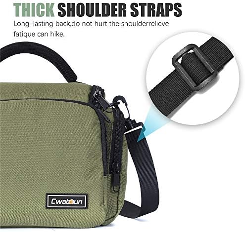 Bolsa de capa da câmera CWATCUN ombro único Crossbody Compact Canera Bag Case Compatível para Canon Nikon