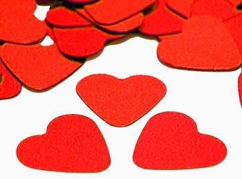 Ultimate Confetti - Red Metallic Heart Confetti