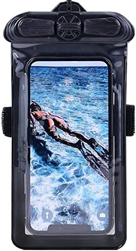Caixa de telefone Vaxson preto, compatível com Xiaomi Redmi 10c Bolsa à prova d'água Bolsa seca [não filme protetor