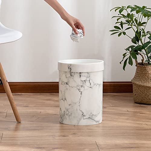 Lixo de lixo de zalord lixo de plástico pode fazer mármore padrão de escritório banheiro cozinha lixo lixo lixo