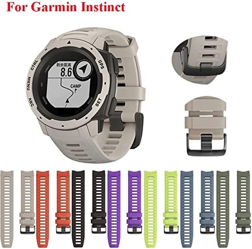 Aehon Redunda rápida Silicone Watch Band Strap para Garmin Instinct Substituição Strap Easy Fit Watch