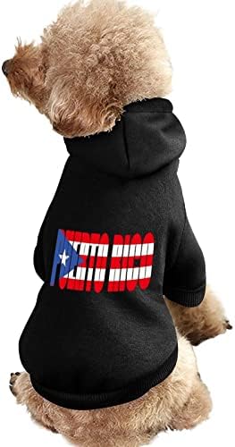 Porto rico rico -riquenho bandeira cães com capuz moletom mole mole -capuz de roupas de gato camisetas