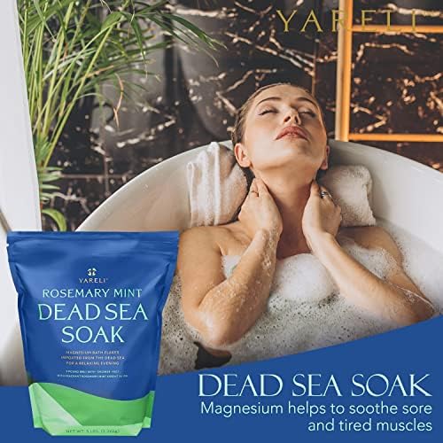 Yareli Dead Sea Bath & Feet Meruek, Rosemary Peppermint Magnesium Bath Salt Flakes, mais forte alternativa