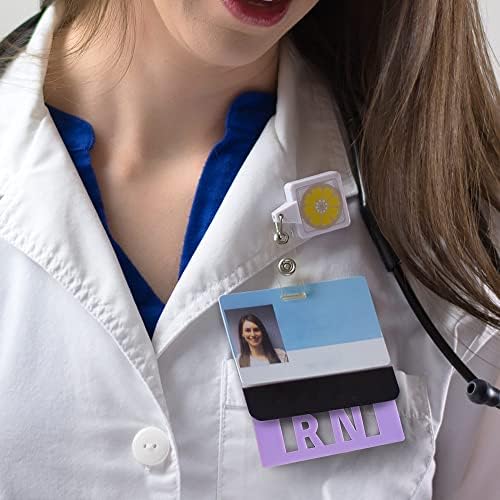 Hospital RN Work Badge Buddy Holder ID Clenge para Trabalhadores de Enfermagem Registrada Vertical