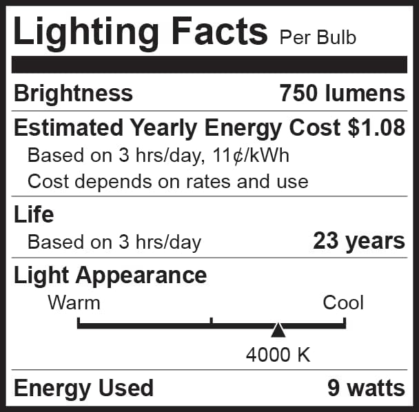 Lâmpadas LED de 60 watts LED de Bioluz 4000k Branco de 9 watts = 60W lâmpadas LED não-minimizáveis