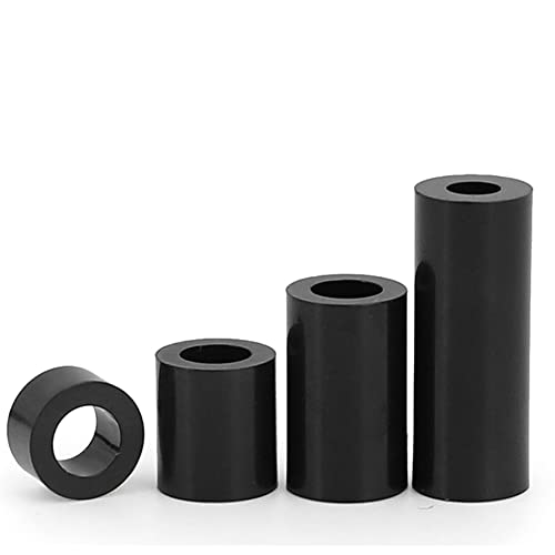 Coluna de espaçador de nylon duplo de nylon preto 200pcs, para equipamentos eletrônicos ou eletrodomésticos