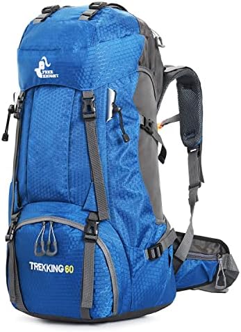 BSEASH 60L Backpack de caminhada leve à prova d'água com capa de chuva, mochila esportiva ao ar livre para escalar