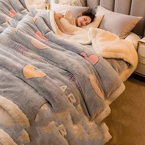 CuJux Double Blanket Quilt espessado Terry coberto por um cobertor de sofá fino de flanela de flanela de