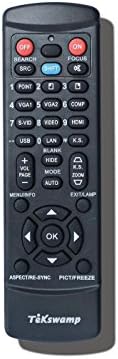 Controle remoto de projetor de vídeo tekswamp para Panasonic pt-l797pwu