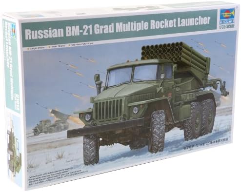Verrumeter Versão Early BM-21 Kit de modelo de lançador de foguetes russo de graduação russa, escala 1/35