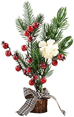 Presente de madeira com várias janelas de pet de madeira Ornamentos de Natal pequenas árvores de Natal Flores