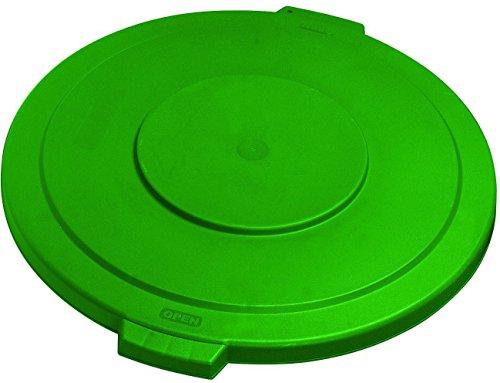 CFS 34103309 Tampa redonda de polietileno de bronco, 24 diâmetro x 2,13 altura, verde, para recipientes