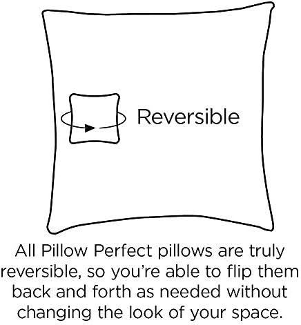 Travesseiro Perfeito Perfect Outdoor/Indoor New Geo Black/White Throe Pillows, 18,5 x 18,5, 2 contagem