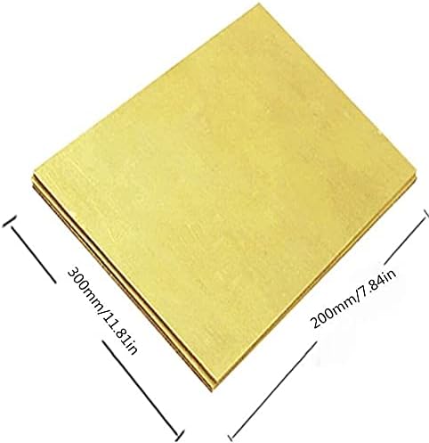 Placa de latão Folha de cobre pura folha de latão Matérias -primas de percisão, 0,8x200x300mm, 1x100x100mm placa