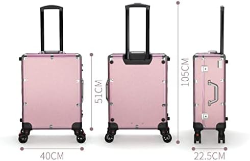 N/A Case de maquiagem rosa LED Cosméticos de viagem Case de viagens de bagagem Caixa de ferramentas de