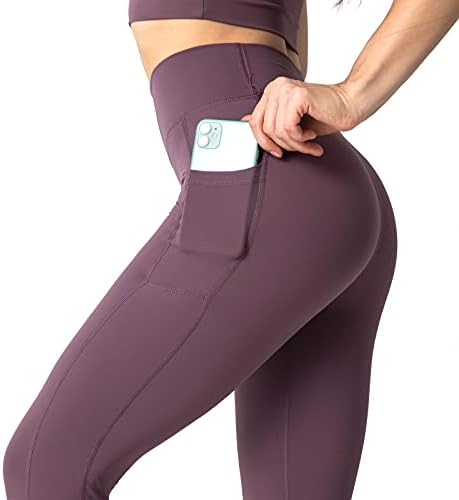 Calça de ioga de cintura alta feminina de moikj com bolsos leggings Women's Women's Workout Yoga Pants