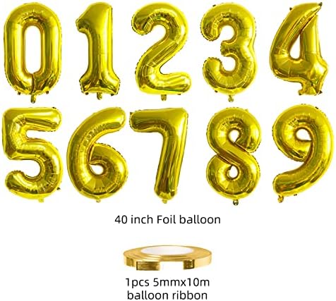 Eshilp 40 polegadas Número de balão Balão Balão 19 Jumbo Balão Gigante Número 19 Balão para 19th Birthday