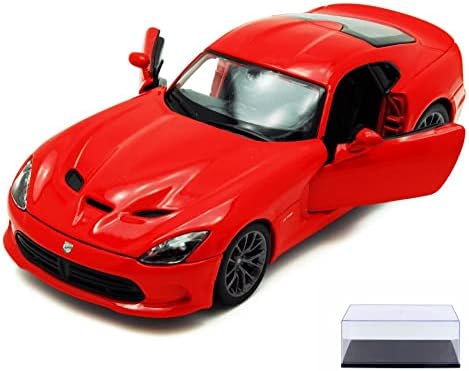 ModelToycars Diecast Car w/Exibir estampa - Dodge Srt Viper GTS, RED - MAISTO 34271 - 1/24 SCALE DIECAST CAR,