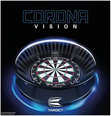 Target Darts Corona Vision Dartboard System & Viper pelo zagueiro de produtos GLD Protetor de parede surround, preto
