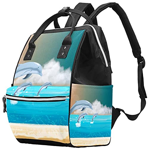 Dolphins fralda Bags Backpack Mummy Backpach