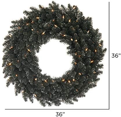 Vickerman 36 Black Fir Artificial Christmas Greath, Unit - Faux Christmas Wreath - decoração de