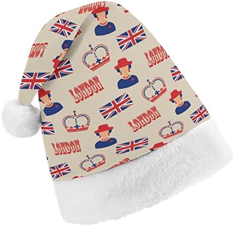 Landon bandeira britânica vintage chapéu de natal macus food gorro engraçado para a festa festiva do ano novo