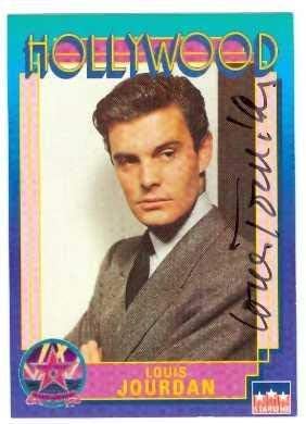 Louis Jourdan Autografed Trading Card 1991 Hollywood Walk of Fame 145 - Cartões de negociação de filmes