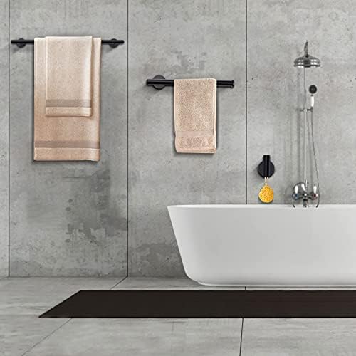Conjunto de prateleiras de toalha de banheiro preto 【SUS304 Aço inoxidável】 Conjunto de toalhas