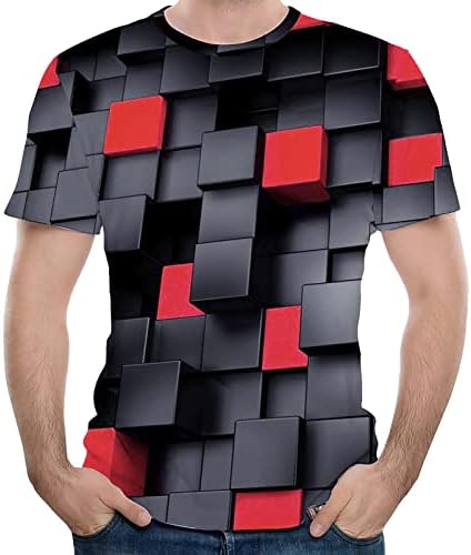 Camisas de vestido para homens moda masculina salpica 3d Tees de impressão camisa de manga curta