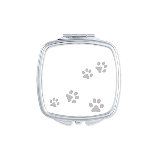 Cat Mewing Animal Grey Pegada Arte Arte Prinha Espelho Portátil Compact Pocket Maquia
