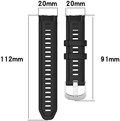 Banda de silicone reyda compatível com garmin instinto 2s, faixa de 20 mm Band Soft confortável