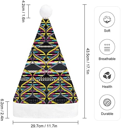 Chapéu de Natal em espiral de DNA Papai Noel Chapé