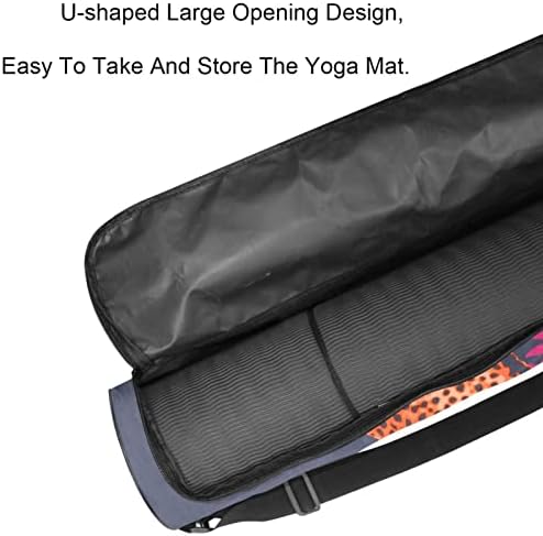 Bolsa de transportadora de tapete de ioga com tigre com alça de ombro de ioga bolsa de mato de ginástica bolsa