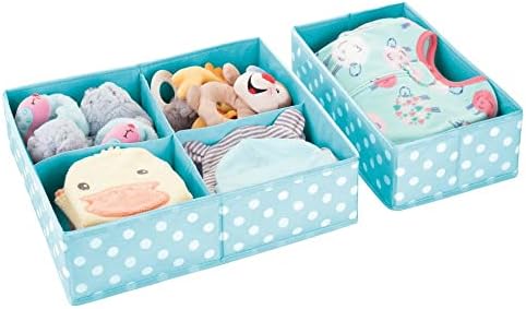 MDESIGN Soft Fabric Dresser Dreta e organizador de armazenamento de armários Conjunto para bebê, quarto de