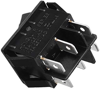 Interruptores industriais Daperci Black AC Wall Switches 250V/16A 125V/20A DPDT ON/ON ON 6 PIN