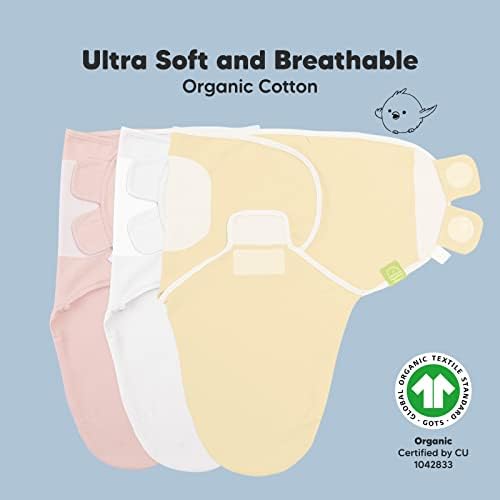KeAbabies 3 -Pack orgânica Baby Swaddle Sacks e lençóis de berço orgânico de 2 pacote para meninos - Sack de
