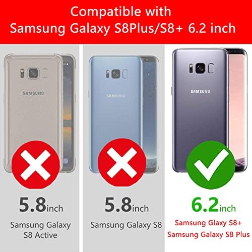 Impacto de gota de grau militar para Samsung Galaxy S8 Plus Caso de 6,2 polegadas 360 Metal Ring