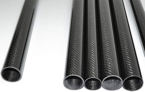 Tubo de fibra de carbono ABESTER 1PCS OD 22mm x ID 18mm ID x 1000 mm 3k Garra brilhante Roll Roll Roleting Pólo