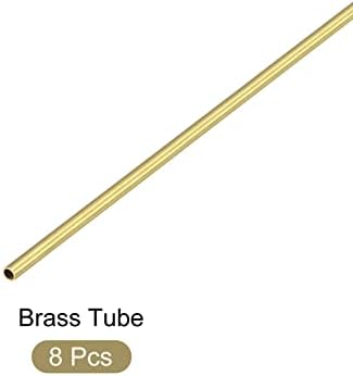 Metallixity Brass Tube 8pcs, tubulação reta - para móveis para casa, máquinas, artesanato de bricolage
