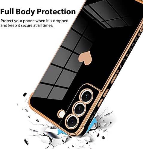 BONOMA Compatível com Samsung Galaxy S21 Plus Caso Love Love Heart Plaking Electroplate Luxury Case