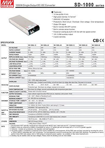 [PowerNex] Significa bem SD-1000L-24 24V 40A 960W SAPAT DC-DC Converter