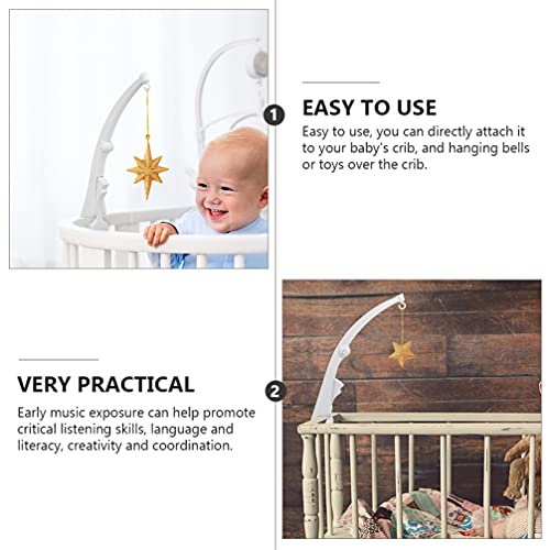 Toyandona Handrail Suporte 2pcs Baby Crib Mobile Bell Suports Bracket Berçário Berçário Baby Ornament