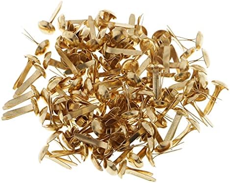 Shukele D1118 200pcs 6mm Gold Metal Split Pins Brads Fressners de papel Diy para scrapbooking DIY