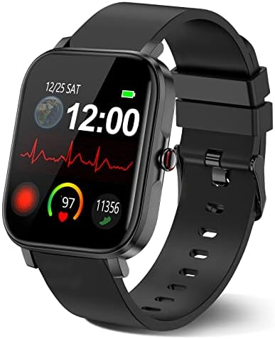 Choiknbo Smart Watch, Fitness Tracker SmartWatch para telefones Android/iOS, tela de toque completa de 1,69